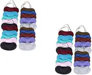 Healvian 2sets Eye Mask Shading Polyester Sleep Patches for Blind Fold Contoured Lightweight Mask for Sleeping Blackout Sleep Cover Travel Sleeping Masks for Women 21pcs*2