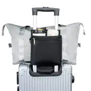 Luggage Travel Cup Holder with Luggage Straps Free Hand Drink Caddy black