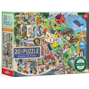 eeBoo - Animals in Town Puzzle 20pc