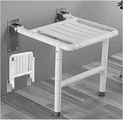 Shower Folding Seat Wall Mounted for Seniors, Fold Down Shower Bench with Legs,Bathroom Flip-up Shower Chair Bathtub Safety Stool for Elderly Senior,Handicap,Disabled,300kg