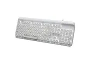TODO Full Mechanical Gaming Keyboard Linear Blue Switch Rgb Led 104 Key Windows - White