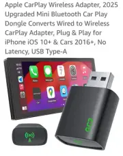 Apple CarPlay Wireless Adapter, 2025 Upgraded Mini Bluetooth Plug & Play