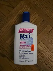 Vintage Keri Silky Smooth Daily Moisturizing Lotion Fragrance Free 8.5 oz 1991