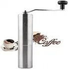 Manual Coffee Grinder,Brushed Stainless Steel,Conical Burr Mill 100% Precision c