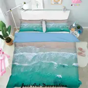 3D Blue Sea Beach Quilt Cover Set Bedding Set Pillowcases 163