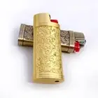 Metal Armor Lighter Case – Arabesque Design, Fits 60mm Bic J5 Plastic Lighters