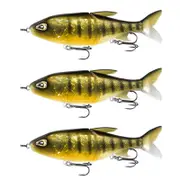 3x 13 Fishing 185mm Glidesdale Jointed Glidebait Fishing Lures - Clear Perch