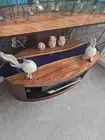 36" x 22" Handcrafted Oval Shape Epoxy Coffee Table Top Unique Home Decor