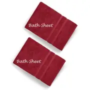 2 new RED CURRANT Charter Club Elite 100% Hygro Cotton 33x64 inch BATH SHEETS