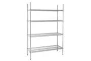 Vogue 4 Tier Wire Shelving Kit 1220x460mm