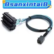Mini-SAS HD to 4 SAS Forward Breakout Cable RAID HBA SFF-8643 to SFF-8482 HDD