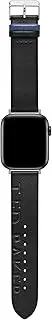 Ted Baker"Ted" Engraved Leather Blue Keeper smartwatch Band Compatible with Apple Watch Strap 42mm, 44mm