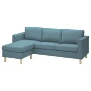 PÄRUP 3-seat sofa with chaise longue, Fridtuna dark grey-blue