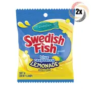2x Bags Swedish Fish Blue Raspberry Lemonade Soft & Chewy Gummy Candy | 3.59oz