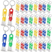100Pcs Mini Flashlight Keychain Bulk for Kids Assorted Colors Torch Keyring Flashlights LED Keychain Camping Favor Multicolor