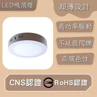 【彩渝】LED 超薄型吸頂燈 18W(平圓吸頂燈 高光效 客廳燈 臥室燈具 房間燈)