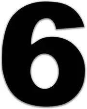 8 Inch Large House Numbers, Black Modern Home Address Signage for Outside, Wide Style & Never Rust, Number 6