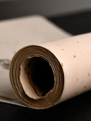 0.35*20米肉色生宣長卷紙單仿古書法作品紙色宣凈皮書法畫創作卷筒宣紙毛筆書法練字專用作品生宣練習用紙