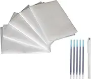 MsaHeuto 5 Sheets of Tracing Paper That is Water Soluble with a Pen Included