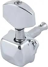 uxcell Acoustic Guitar Chrome Parts Machine Head Tuning Peg Tuners Set Silver Tone