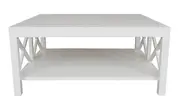 DA Catalina Square Coffee Table with Shelf â€“ White