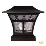 BRONZE SOLAR LED DECK POST CAP LIGHT 4"x4" 6"x6" Outdoor Garden Patio Lighting