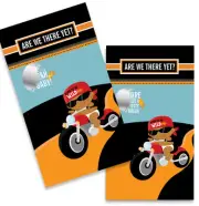 Motorcycle African American Baby Boy - Baby Shower Scratch Off Game Pack