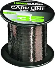 KING CARP - 1200m Bulk Spools of Carp Mono of Extra Strong Monofilament Carp & Specimen Coarse Fishing Line (MURKY BROWN) - Comes in 10, 12, 15 & 20lbs Breaking Strains