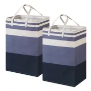 2 Pack Large & Tall Laundry Basket, Waterproof Laundry Hamper, Collapsible Ta...