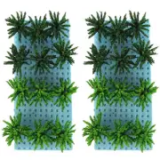 2 Boxes Bush Grove Model Palm Tree Decor Supplies Fake Grass