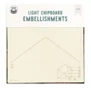 Santa's Workshop Light Chipboard Shaker Base 6"X8"-Envelope (Pack of 3)