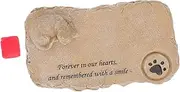 PEPLAYTAL Cat Memorial Tombstone Decor Carved Remembrance Outdoor Plaque Pet for Handmade Custom Cats Kitten Hearts Cute Memorial Picture Name Memory Resin Light Brown