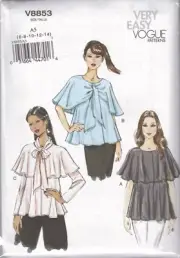 Vogue Pattern 8853 - Women's Very Loose FittingTops - Sizes 6-14 - $14.95