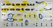 old school bmx decals stickers 92 haro master decal black blue yellow on clear