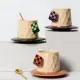 【JEN】小方塊陶瓷咖啡杯碟組(2色可選)