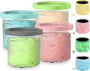Replacement for 4 Pack Ninja 16OZ Creami Deluxe Pints and Ice Cream Neoprene Sleeve Compatible with Ninja Ice Cream Maker NC301 NC300 NC299AMZ Series,BPA-Free & Dishwasher Safe,Reusable Insulated