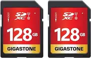 [Gigastone] 128GB 2-Pack SD Card UHS-I U1 Class 10 SDXC Memory Card High Speed Full HD Video Canon Nikon Sony Pentax Kodak Olympus Panasonic Digital Camera