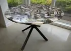 Natural Agate Stone Coffee Table Top, Agate Stone Center Table Top, Home Decor