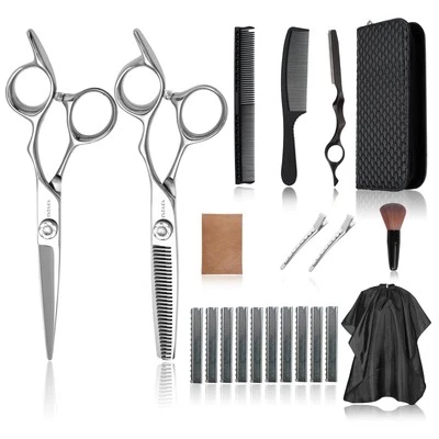 6 Inch Professional Hair Thinning and Cutting Shears Kit,Barber Shears,Cobalt...