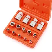 14 Pieces Female E-TORX Star Socket Set, Female External Star Socket Set, E4 ...