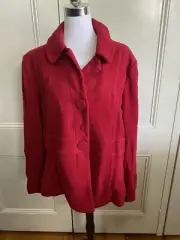 Millers Ladies Size L / 14 Red Short Wool Blend Jacket Brand New With Tags