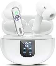 Wireless Earbuds Bluetooth 5.3, Deep Bass True Wireless Earbuds with 40H Playtime & IP6 Waterproof, LED Digital Display Charging Case, 4 ENC Mics for Clear Calls & HiFi Stereo – Ideal for Work Sports