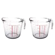 2x Kitchen Classics Glass Measure Jug 4 Cup/1L Kitchen Cookware Accessories