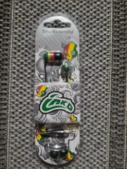 Skullcandy S2INCZ-058 Ink'd Earbud Headphones Rasta, New!