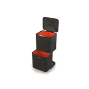Joseph Joseph Totem Max 60L/81cm Waste & Recycling Rubbish Bin Carbon Black