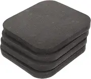 GAROZATION 4Pcs Rubber Floor Protector Mats for Gym Home Fitness Under Treadmill Exercise Equipment Mats Noise Reduction Pads for Treadmills Drums Pianos