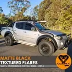 MITSUBISHI TRITON TEXTURE BLACK FENDER FLARES 2006-2014 L200 ML MN GUARDS WHEEL