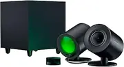 Razer Nommo V2 Pro - 2.1 PC Gaming Speakers with Wireless Subwoofer: THX Spatial Audio, Projection Chroma RGB, Full-Range Drivers, Wireless Control Pod