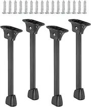 4 Pcs Folding Table Legs,Metal Foldable Table LegsFoldable Laptop Table Legs Coffee Table,Replacement Legs for Camping Table,High Duty Table Legs,Table Feet,Furniture Legs,Black (9.84IN)