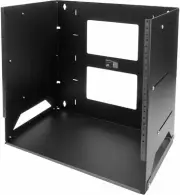2-Post 8U Open Frame Wall Mount Network Rack with Built-In Shelf, Wall Mount Dat